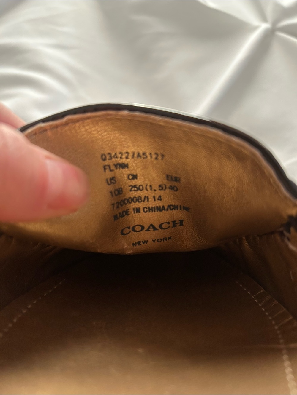 Coach Flynn Women's Signature "C" Loafer Shoes - Khaki/Chestnut - Size 10B - Picture 6 of 8